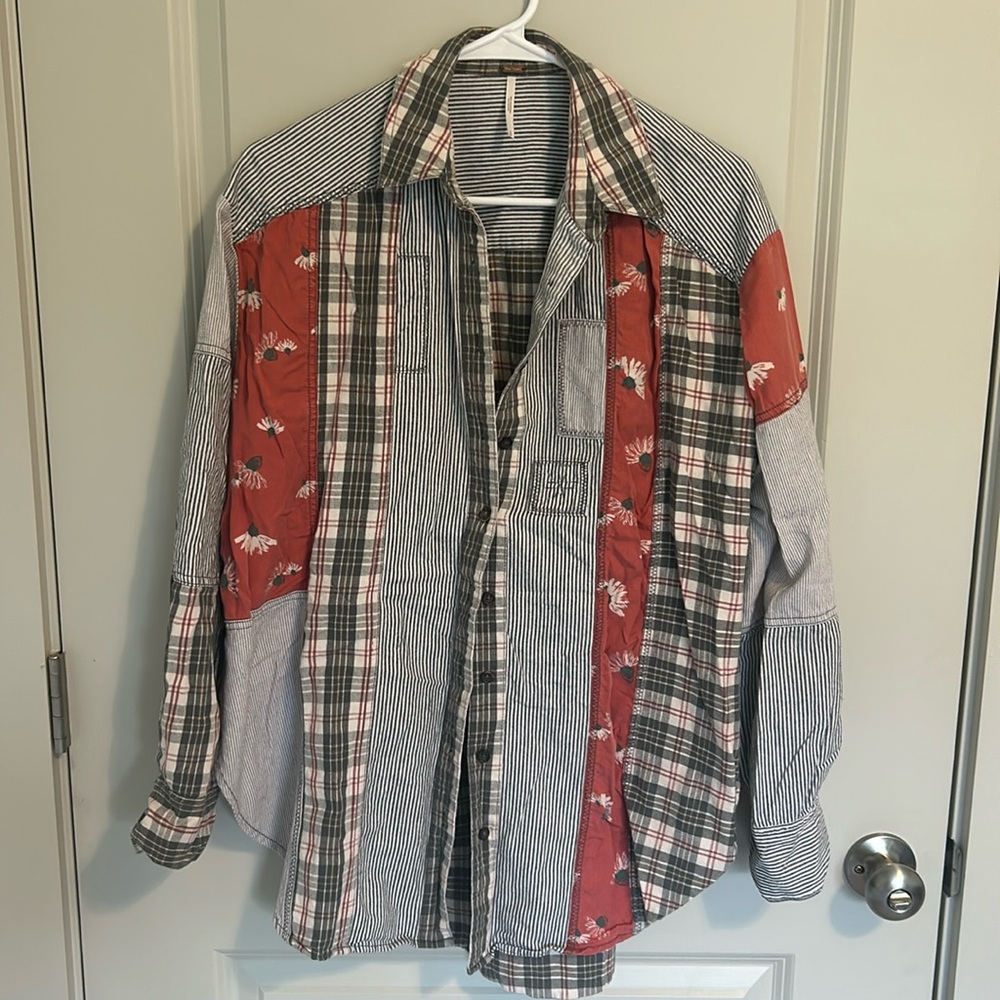 Free People Patch Work Flannel - image 1